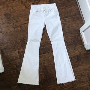 White flair Mother denim jeans